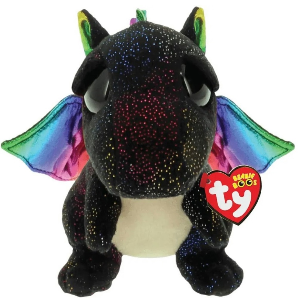TY Beanie Boo 9.5” ANORA Purple Glitter Eye